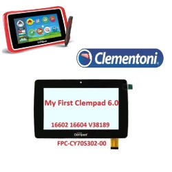 VETRO TOUCH SCREEN MY FIRST CLEMPAD V43819 v38189 16602 16604 FPC-CY70S302-00 NERO