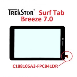 VETRO TOUCH SCREEN Trekstor Surf Tab Breeze C188105A3-FPC841DR 7 POLLICI NERO