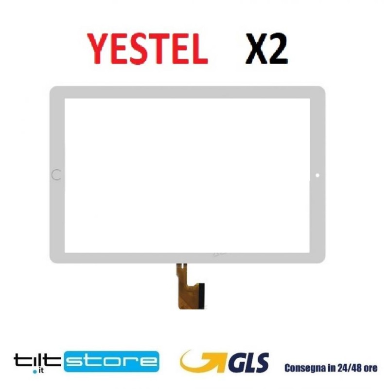 VETRO TOUCH SCREEN YESTEL X2 FLAT DH-10153A4-PG-FPC431FHX FPC-WYY101022A4-W00 BIANCO