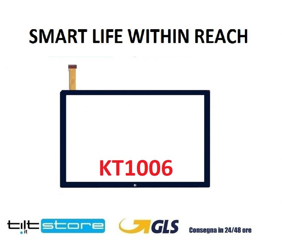 VETRO TOUCH SCREEN TABLET SMART LIFE WITHIN REACH KT1006 VETRO SCHERMO NERO