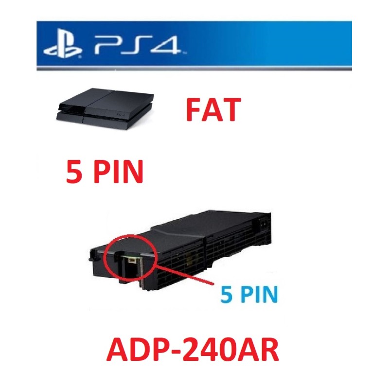 ALIMENTATORE PER PS4 ADP-240AR 5 PIN CUH-1004A ORIGINALE RICONDIZIONATO