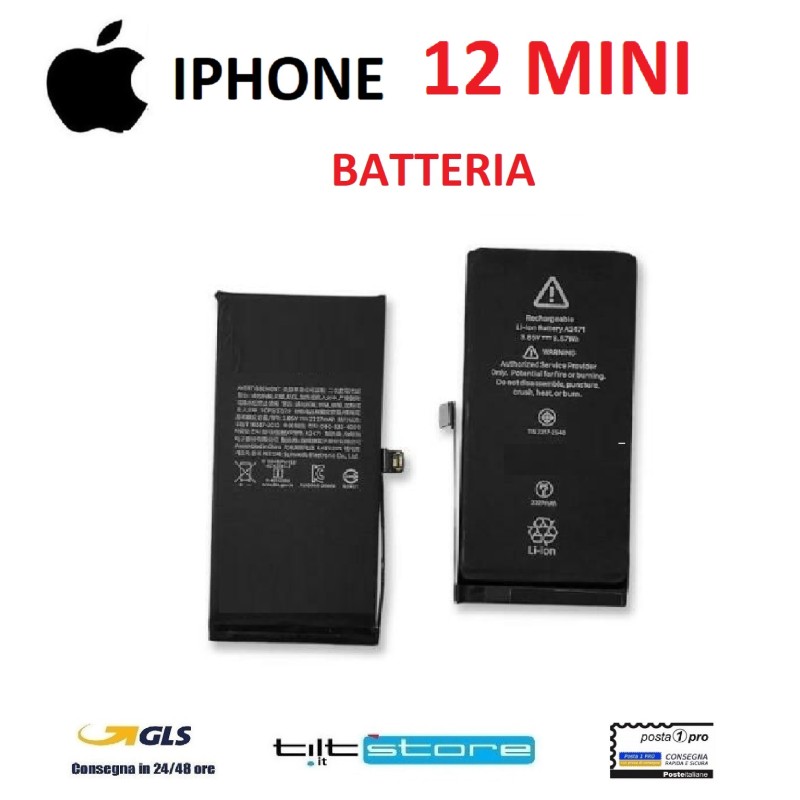 BATTERIA PER IPHONE 12 MINI A2399 A2176 A2398 A2400 OEM COMPATIBILE