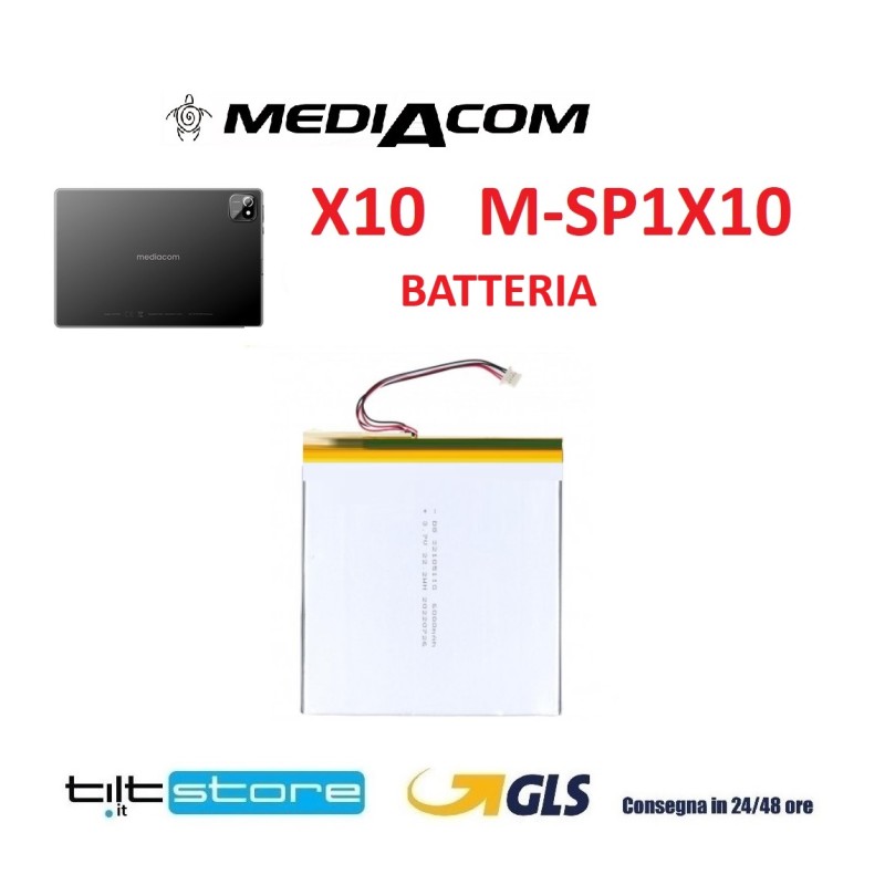 BATTERIA PER MEDIACOM SMARTPAD X10 4G M-SP1X10 6000mAh ORIGINALE