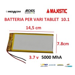 BATTERIA PER TABLET MAJESTIC ARCHOS E ALTRI MODELLI 5000 Mah