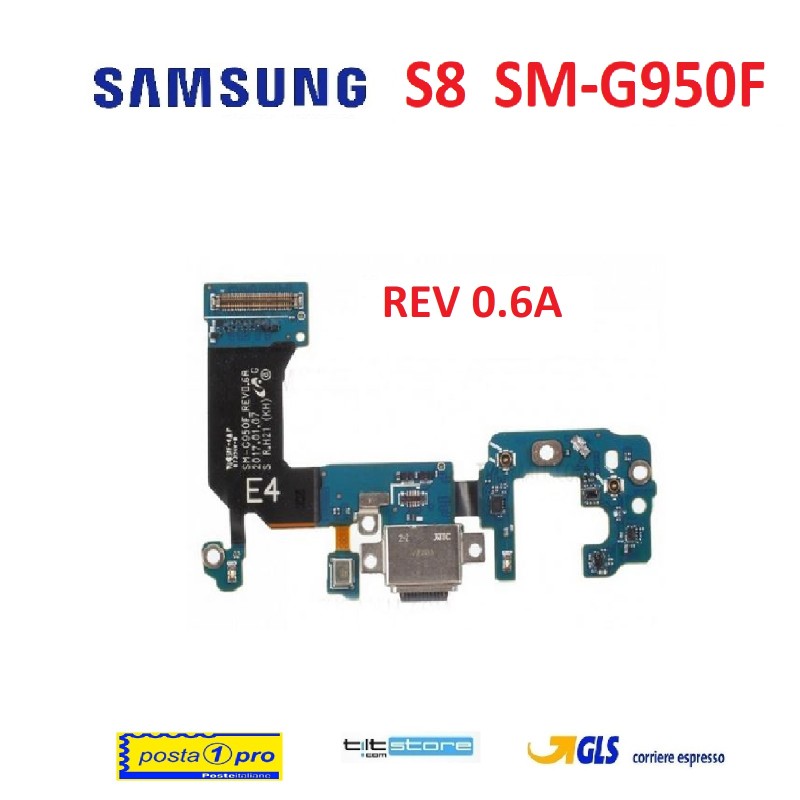 CONNETTORE RICARICA SAMSUNG S8 SM G950F G950 REV 0.6A DOCK MICROFONO AUX