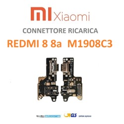 CONNETTORE RICARICA XIAOMI REDMI 8 8A  M1908C3 MICROFONO DOCK PCB CARICA TYPE C USB