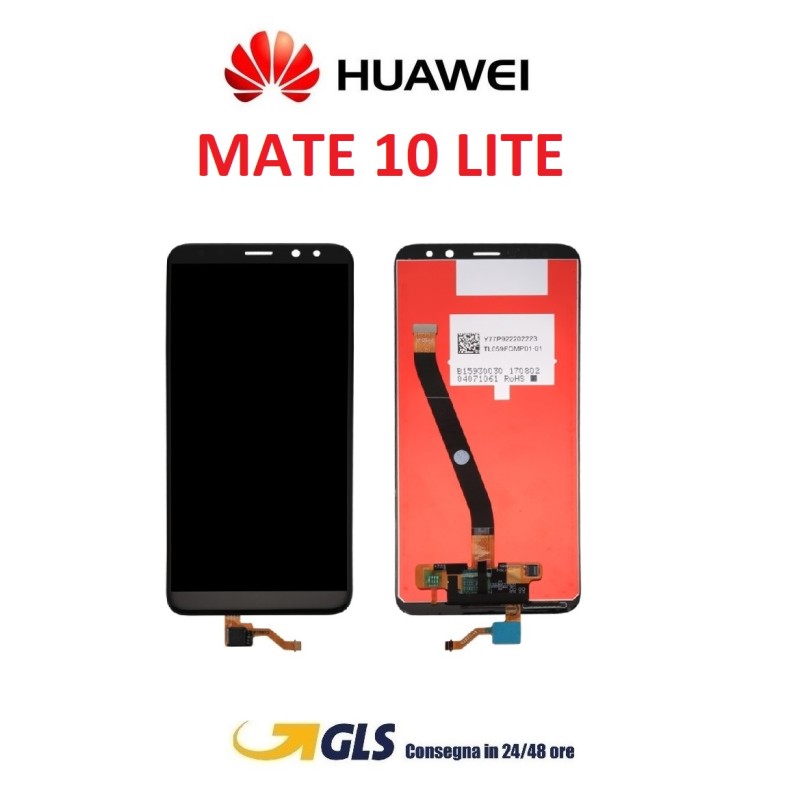 DISPLAY LCD HUAWEI MATE 10 LITE NO FRAME TOUCH VETRO SCHERMO NERO