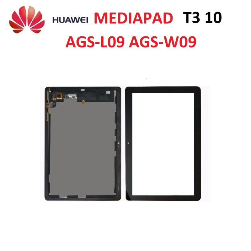 DISPLAY LCD HUAWEI MEDIAPAD T3 10 AGS-L09 AGS-W09 VETRO TOUCH SCREEN SCHERMO NERO