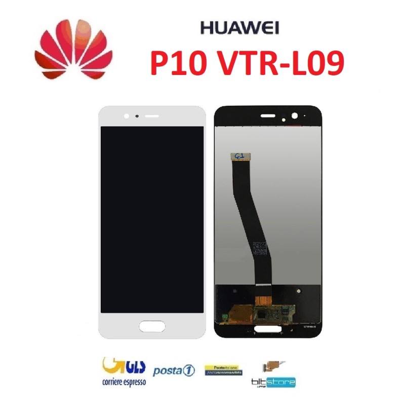 DISPLAY LCD HUAWEI P10 BIANCO VTR-L09 NO FRAME TOUCH SCREEN VETRO BIANCO