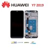 DISPLAY LCD HUAWEI Y7 2019 DUB-LX1 COPLETO DI FRAME TOUCH VETRO SCHERMO NERO