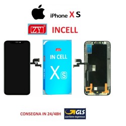 DISPLAY LCD IPHONE XS ZY INCELL APPLE SCHERMO VETRO NERO