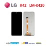 DISPLAY LCD LG K42 LMK420EMW LM-K420 LMW TOUCH SCREEN VETRO SCHERMO NERO