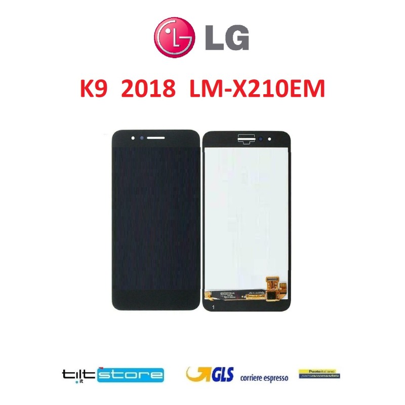 DISPLAY LCD LG K9 2018 LM-X210EM LMX210EM TOUCH SCREEN VETRO SCHERMO NERO
