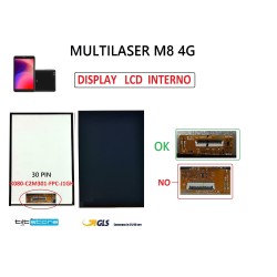 DISPLAY LCD Multilaser M8 4g SCHERMO INTERNO ORIGINALE NUOVO
