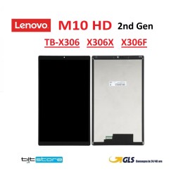DISPLAY LCD PER LENOVO TAB M10 HD TB X306 X306X X306F SCHERMO TOUCH VETRO COMPLETO NERO