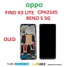 DISPLAY LCD PER OPPO FIND X3 LITE CPH2145 / RENO 5 5G OLED VETRO TOUCH SCREEN CON FRAME