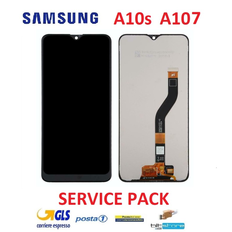 DISPLAY LCD SAMSUNG A10s SM A107 NO FRAME ORIGINALE SERVICE PACK SCHERMO NERO