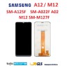 DISPLAY LCD SAMSUNG A12 SM A125 / M12 A022/ M124  NO FRAME ORIGINALE SERVICE PACK SCHERMO NERO
