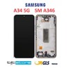 DISPLAY LCD SAMSUNG A34 5G 2023 SM A346 ORIGINALE SERVICE PACK NERO