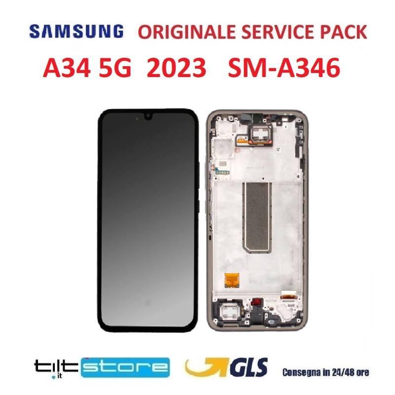 DISPLAY LCD SAMSUNG A34 5G 2023 SM A346 ORIGINALE SERVICE PACK VERDE