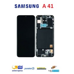 DISPLAY LCD SAMSUNG A41 2020 SM A415 ORIGINALE SERVICE PACK  A41 NERO
