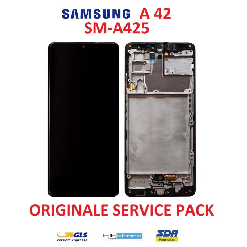 DISPLAY LCD SAMSUNG A42 2021 SM A425 A426B ORIGINALE SERVICE PACK SCHERMO NERO