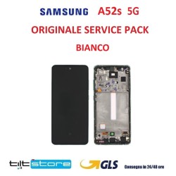 DISPLAY LCD SAMSUNG A52s 5G SM A528 A52 5G A526 A525 BIANCO ORIGINALE SERVICE PACK