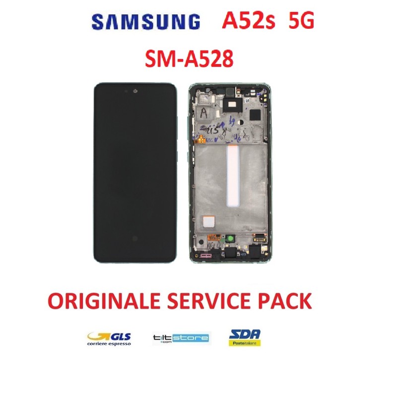 DISPLAY LCD SAMSUNG A52s 5G SM A528 A52 5G A526 A525 VERDE ORIGINALE SERVICE PACK
