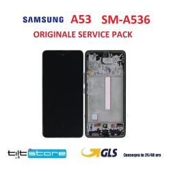 DISPLAY LCD SAMSUNG A53 5G SM A536 A53 NERO ORIGINALE SERVICE PACK