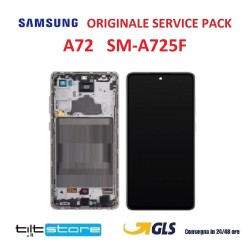 DISPLAY LCD SAMSUNG A72 NERO SM A725F ORIGINALE SERVICE PACK