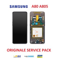 DISPLAY LCD SAMSUNG A80 A805 ORIGINALE SERVICE PACK A80 NERO