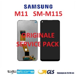 DISPLAY LCD SAMSUNG M11 SM M115 A11 SM A115 NO FRAME ORIGINALE SERVICE PACK NERO