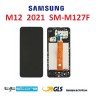 DISPLAY LCD SAMSUNG M12 SM M127F CON FRAME ORIGINALE SERVICE PACK VETRO SCHERMO NERO