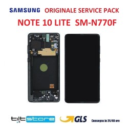 DISPLAY LCD SAMSUNG NOTE 10 LITE NERO SM N770F ORIGINALE SERVICE PACK