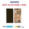 DISPLAY LCD SAMSUNG NOTE 20 NOTE 20 SM N980 ORIGINALE SERVICE PACK SCHERMO VETRO BRONZO
