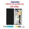 DISPLAY LCD SAMSUNG NOTE 20 ULTRA 5G SM N986 N985 ORIGINALE SERVICE PACK SCHERMO VETRO SILVER BIANCO