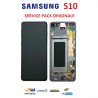 DISPLAY LCD SAMSUNG S10 NERO SM G973 GALAXY SERVICE PACK SCHERMO ORIGINALE VETRO PRISM BLACK