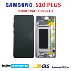 DISPLAY LCD SAMSUNG S10 PLUS BIANCO SM G975 GALAXY SERVICE PACK SCHERMO ORIGINALE