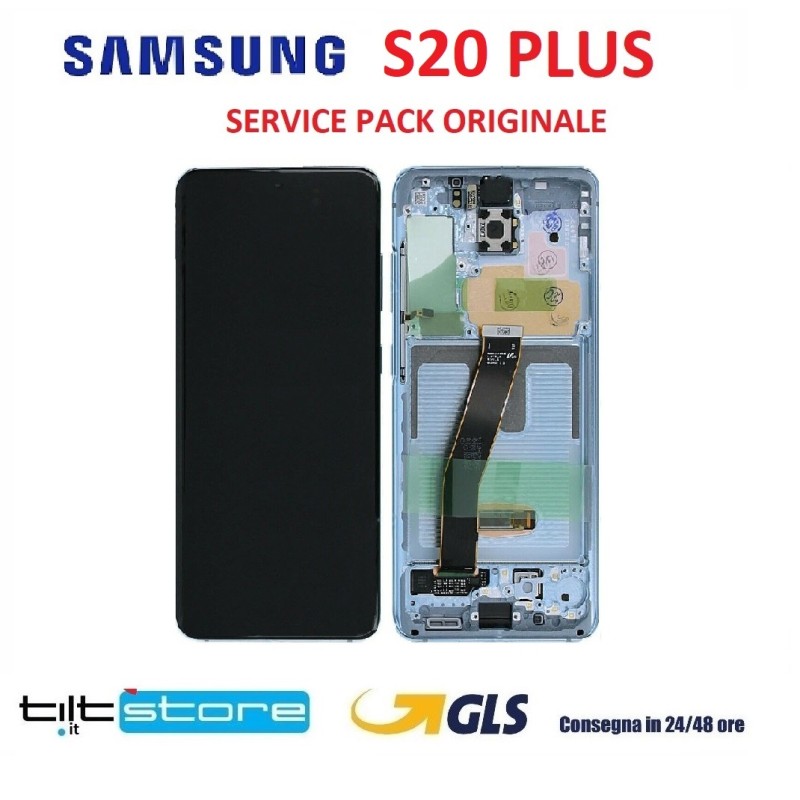 DISPLAY LCD SAMSUNG S20 PLUS 5G SM G985 G986 BLU ORIGINALE SERVICE PACK SCHERMO