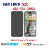 DISPLAY LCD SAMSUNG S20 SM G981 G980 GRAY GALAXY SERVICE PACK SCHERMO ORIGINALE VETRO S20 NERO