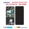 DISPLAY LCD SAMSUNG S21 ULTRA 5G NERO SM G998 GALAXY SERVICE PACK SCHERMO ORIGINALE