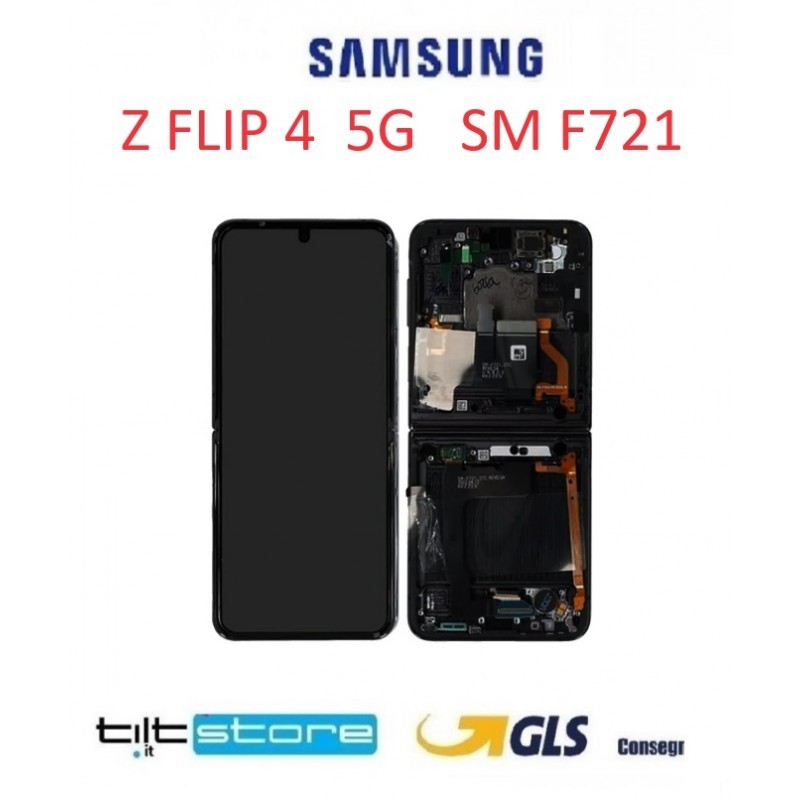 DISPLAY LCD SAMSUNG Z FLIP 4 5G SM-F721 ORIGINALE SERVICE PACK SCHERMO VETRO BLACK INNER