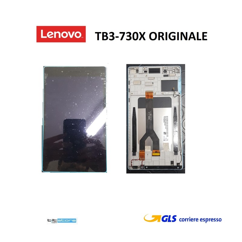 DISPLAY LCD TOUCH PER LENOVO TB3-730X ORIGINALE CON FRAME BLUE USATO COME NUOVO