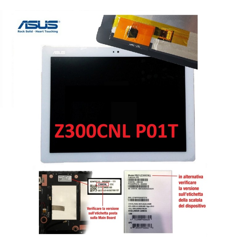 DISPLAY LCD VETRO ASUS ZENPAD 10 Z300CNL P01T