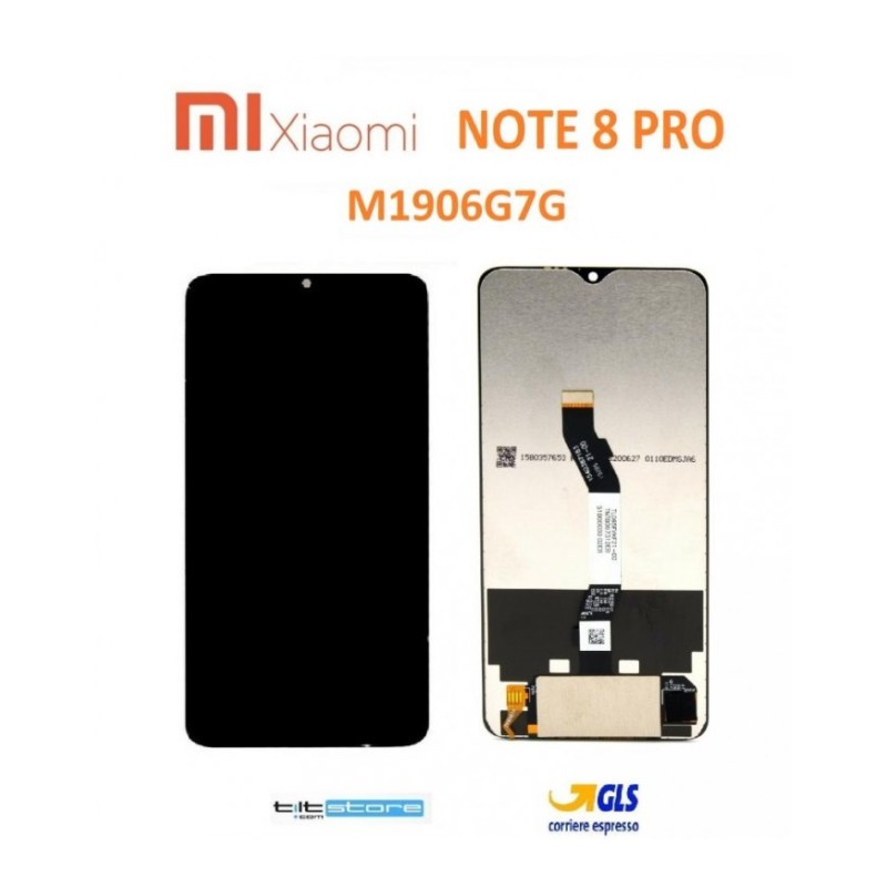 DISPLAY LCD XIAOMI REDMI NOTE 8 PRO M1906G7G TOUCH VETRO SCHERMO NERO