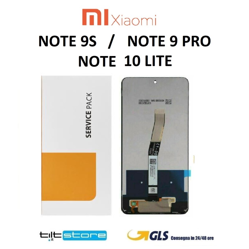 DISPLAY LCD XIAOMI REDMI NOTE 9S / NOTE 9 PRO / NOTE 10 LITE SCHERMO SERVICE PACK