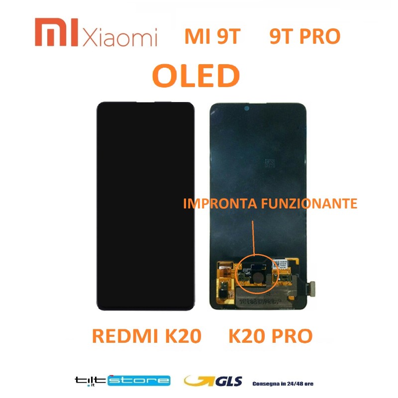 DISPLAY OLED LCD XIAOMI MI 9T M1903F10G / MI 9T PRO M1903F11G REDMI K20 K20 PRO M1903F10G VETRO
