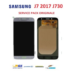 DISPLAY TOUCH LCD SAMSUNG J7 2017 J730 SILVER ORIGINALE SERVICE PACK SM-J730F