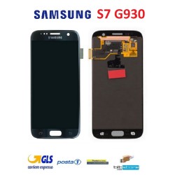DISPLAY TOUCH LCD SAMSUNG S7 NERO ORIGINALE SERVICE PACK SM-G930F