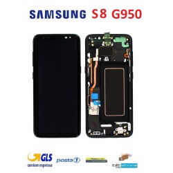 DISPLAY TOUCH LCD SAMSUNG S8 NERO ORIGINALE SERVICE PACK SM-G950F